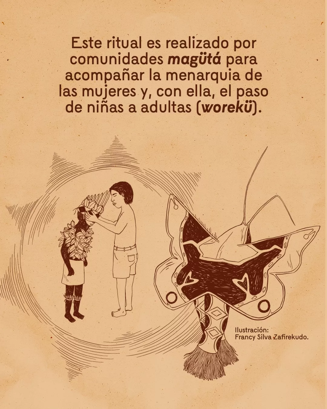 Máscara que se utiliza en el ritual del Yüü