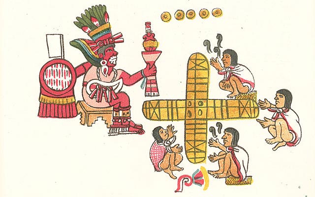 Juego patolli en el Códex Magliabechiano.