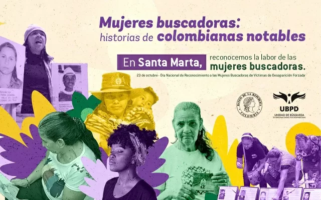 Afiche del evento mujeres buscadoras de personas desaparecidas 