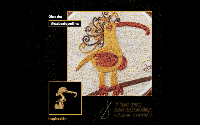 Bordar para conectar con el pasado: el nuevo “challenge” del Museo del Oro