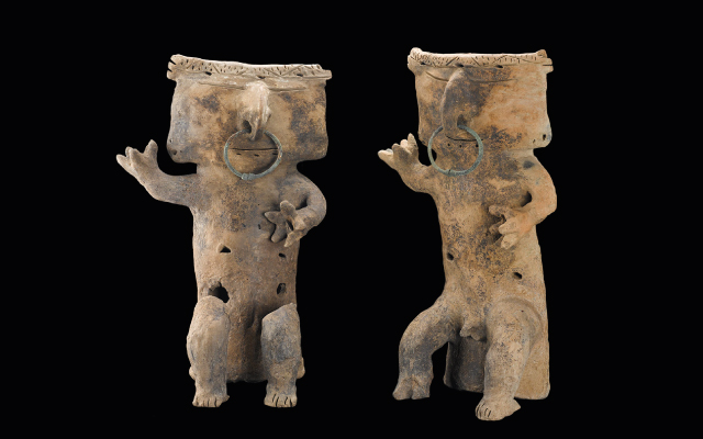 Piezas de la exposición permanente del Museo del Oro Quimbaya.