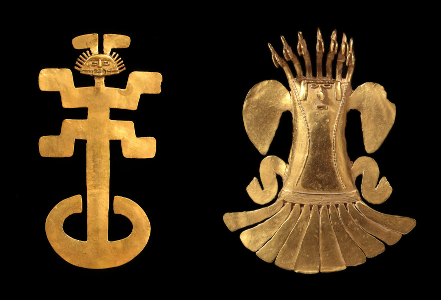 Pectoral antropozoomorfo y pectoral zoomorfo