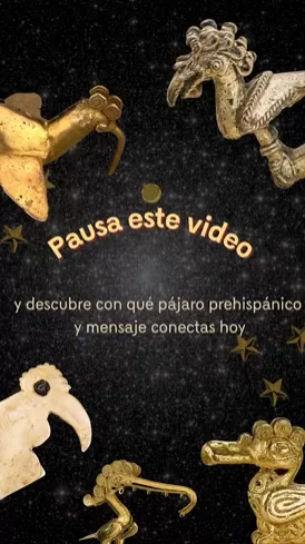 Pájaros prehispánicos en la colección arqueológica del Museo del Oro.