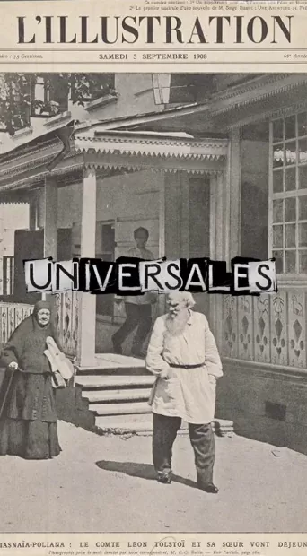 Palabra universales sobre periódicos antiguos.
