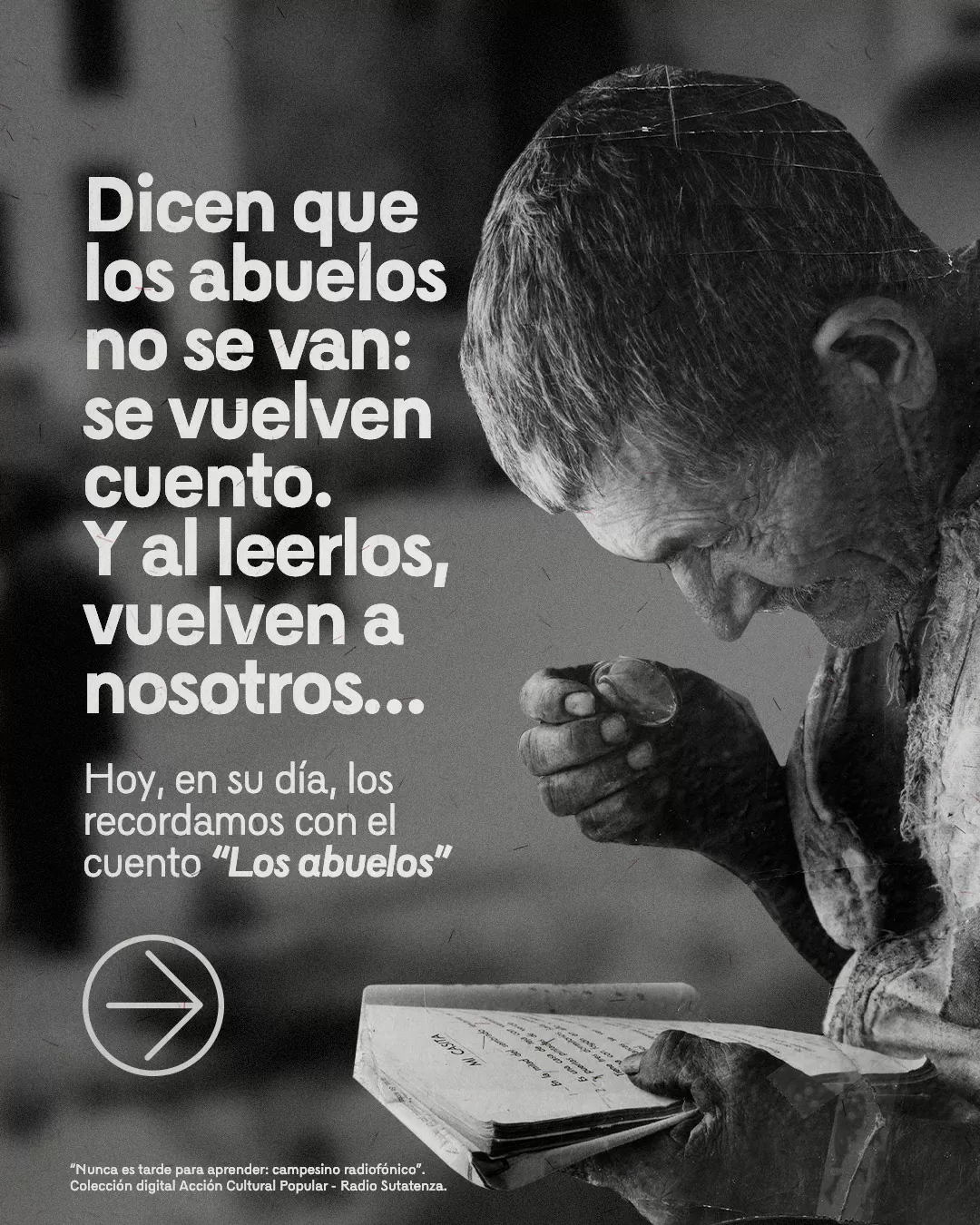 "Nunca es tarde para aprender: campesino radiofónico"