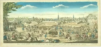 Panoramica de Cartagena en 1667