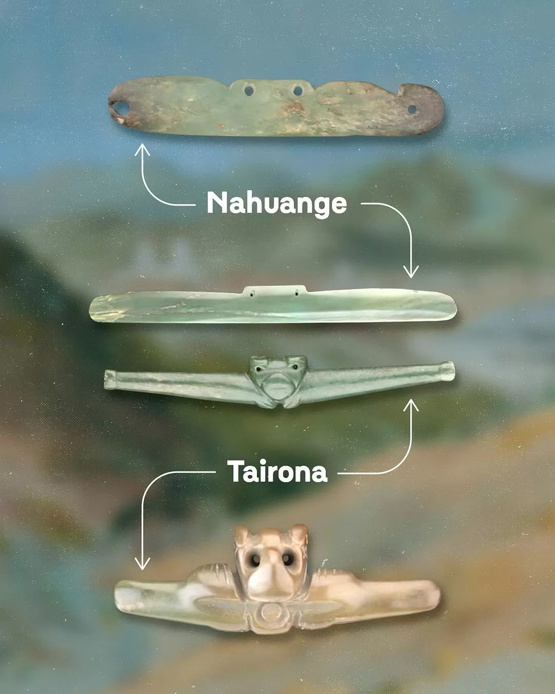 Placas aladas. Períodos Nahuange y Tairona