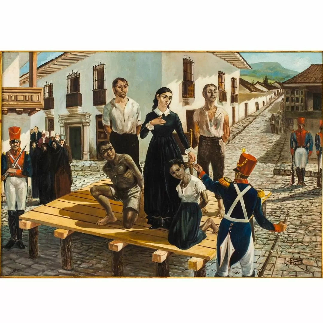 Escena de la ejecución de Antonia Santos (ca. 1950)