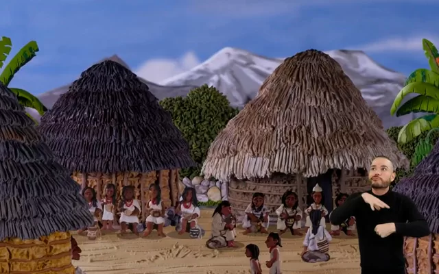 La recolección en el río Ranchería en lengua de señas colombiana