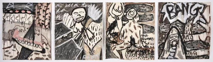 Serie Fragmentos de ciudad. Oskar Romo 1998. Mixta sobre tela Variables - AP7267