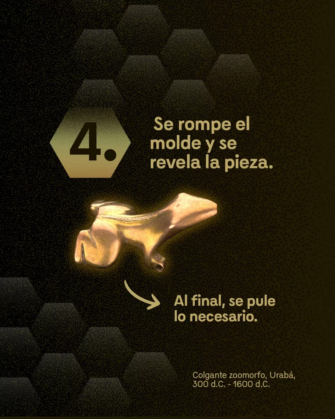 Colgante Zoomorfo, Uraba, 300 d.C. - 1600 d.C.