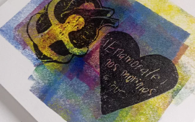 Taller de linóleo, en el Centro Cultural del Banco de la República en Bucaramanga. 2024