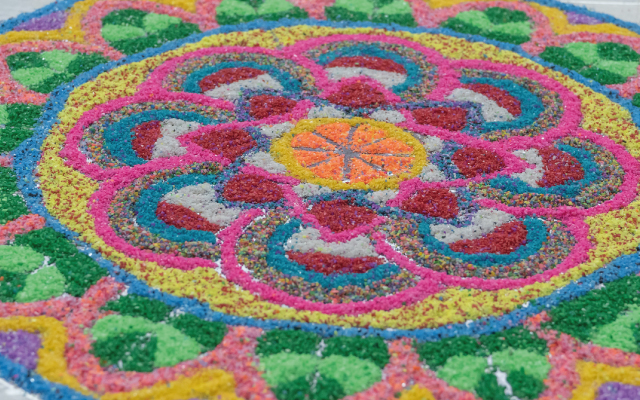 Taller de mandalas, en el Museo del Oro del Banco de la República en Bogotá. 2023