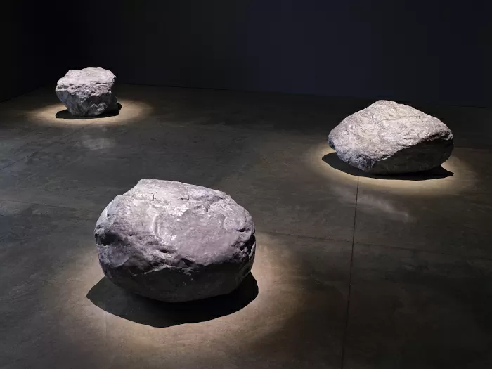Terra incógnita, 2000-2002. Plomo, fibra de vidrio, resina y luz.