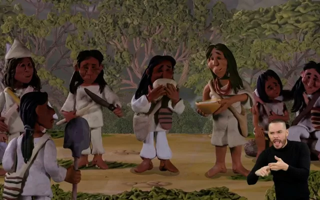 Los trabajos comunitarios en el río Ranchería en lengua de señas colombiana