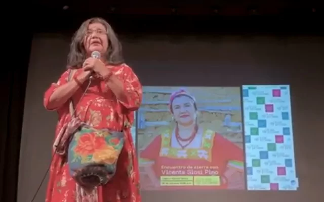 Vicenta Siosi en la clausura de Leer el Caribe 2024