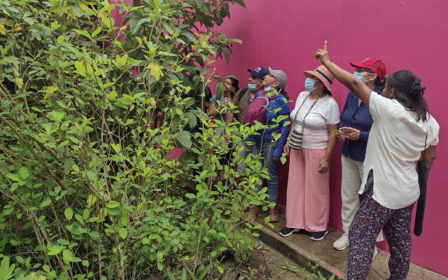 Visitantes en el Centro Cultural de Leticia.