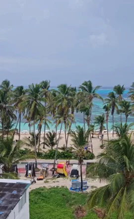Vista desde el Centro Cultural del Banco de la República en San Andrés.