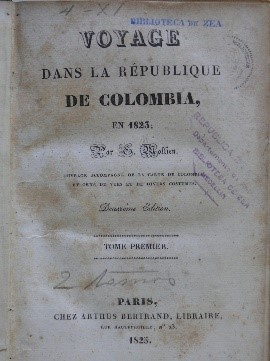 Portada: Voyage dans la republique de Colombia
