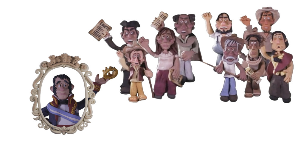 El Rey no es soberano. Imagen tomada del video “Constitución 1821”, de la serie Glosario de la Independencia. 