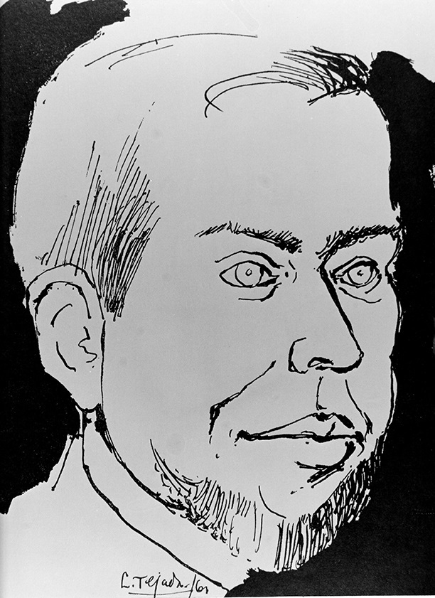 Retrato de Jorge Gaitán Durán por la artista Lucy Tejada. 