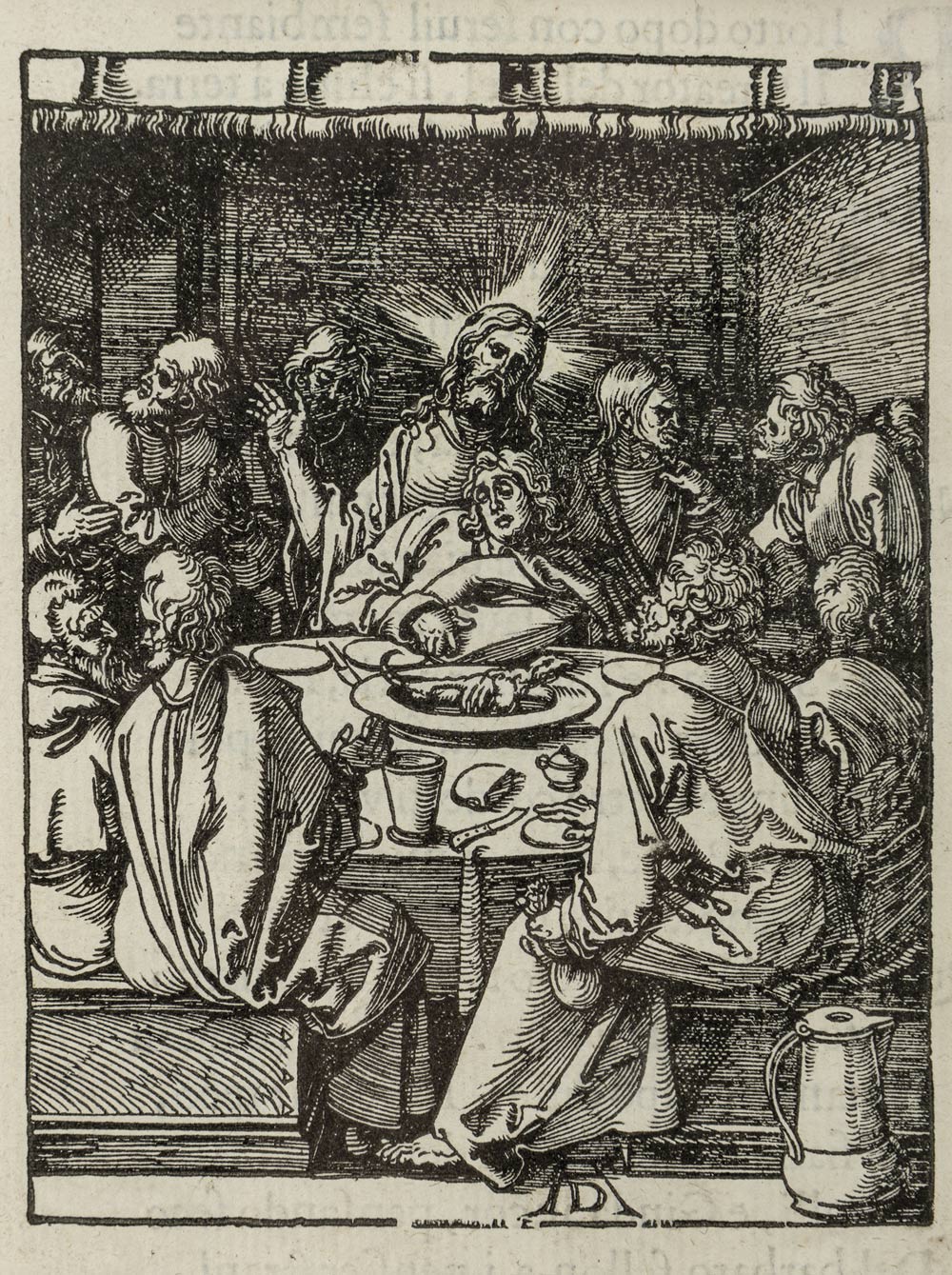 La última cena Obra de durero.1509 - entalladura - 126 x 97 mm