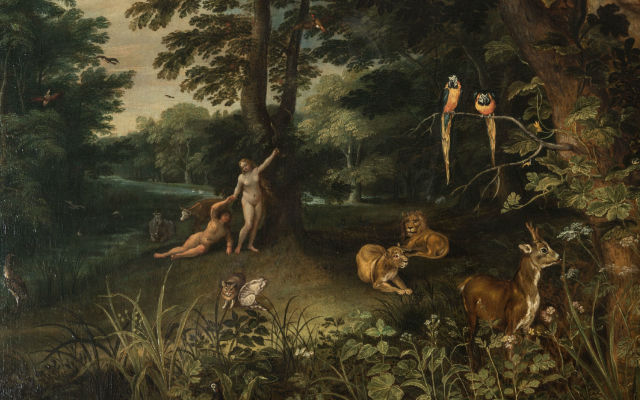 Jan Brueghel (El Joven) - Adán y Eva en el Jardín del Edén