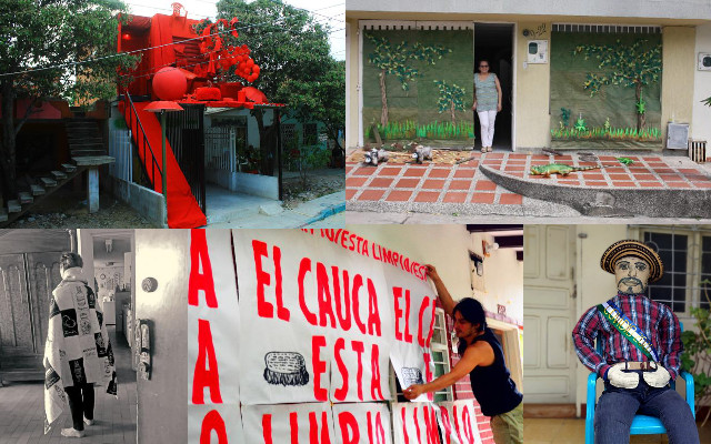 Collage de obras de artistas de Interior Exterior