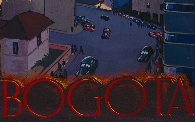 Bogotá. Boceto para afiche (detalle). Sergio Trujillo Magnenat - Pintura - Temple sobre papel - 35,6 x 25,1 cm