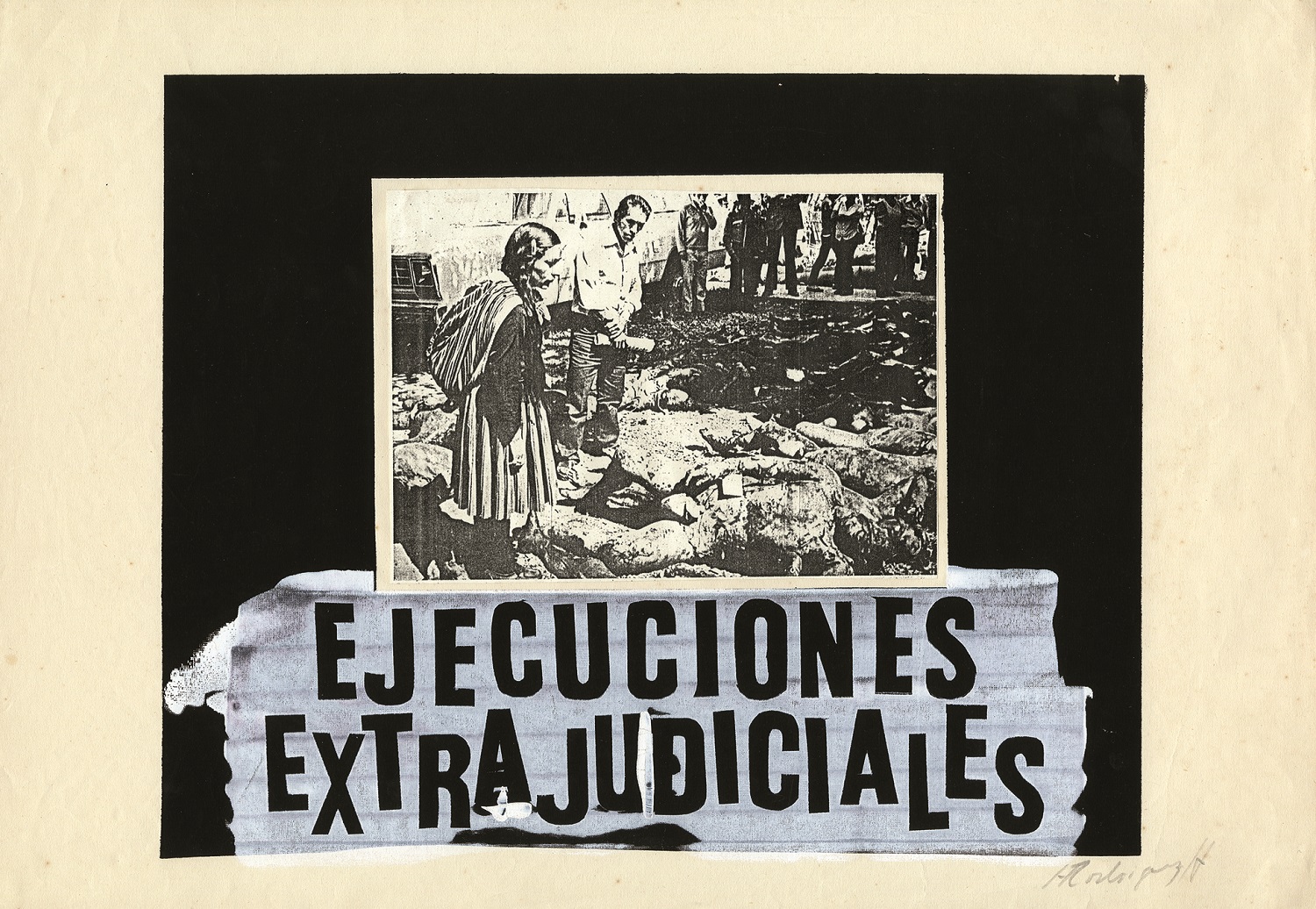 De la serie Violencia estructural, 1987. Monotipias. 29,7 × 43,3 cm