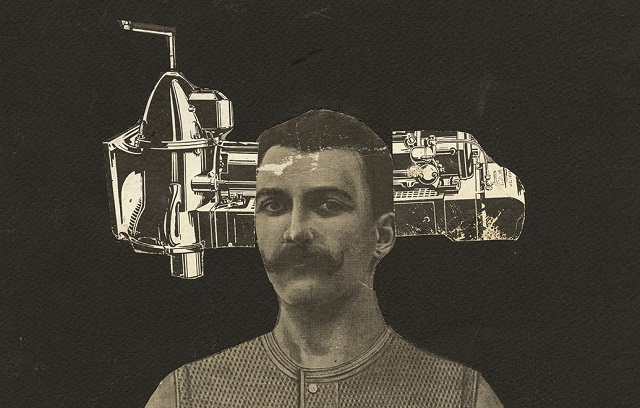 Sin título, ca. 1947. Collage de recortes de prensa. 27,7 × 22 cm (detalle)