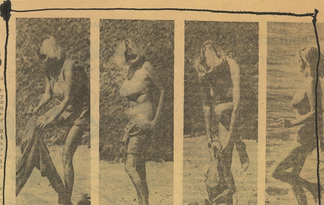 Tampoco, ca. 1978. Hoja de periódico intervenida. 26,7 × 21,3 cm. Colección privada, París