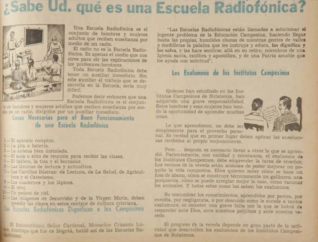 Archivo ACPO-Radio Sutatenza, Separata del semanario “El Campesino” con instrucciones para hacer una EERR ca. 1962