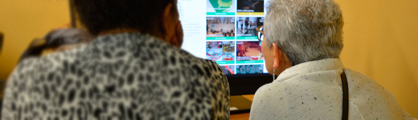 Asistentes a los talleres del servicio de Alfabetización informacional (Alfin) en la BLAA.