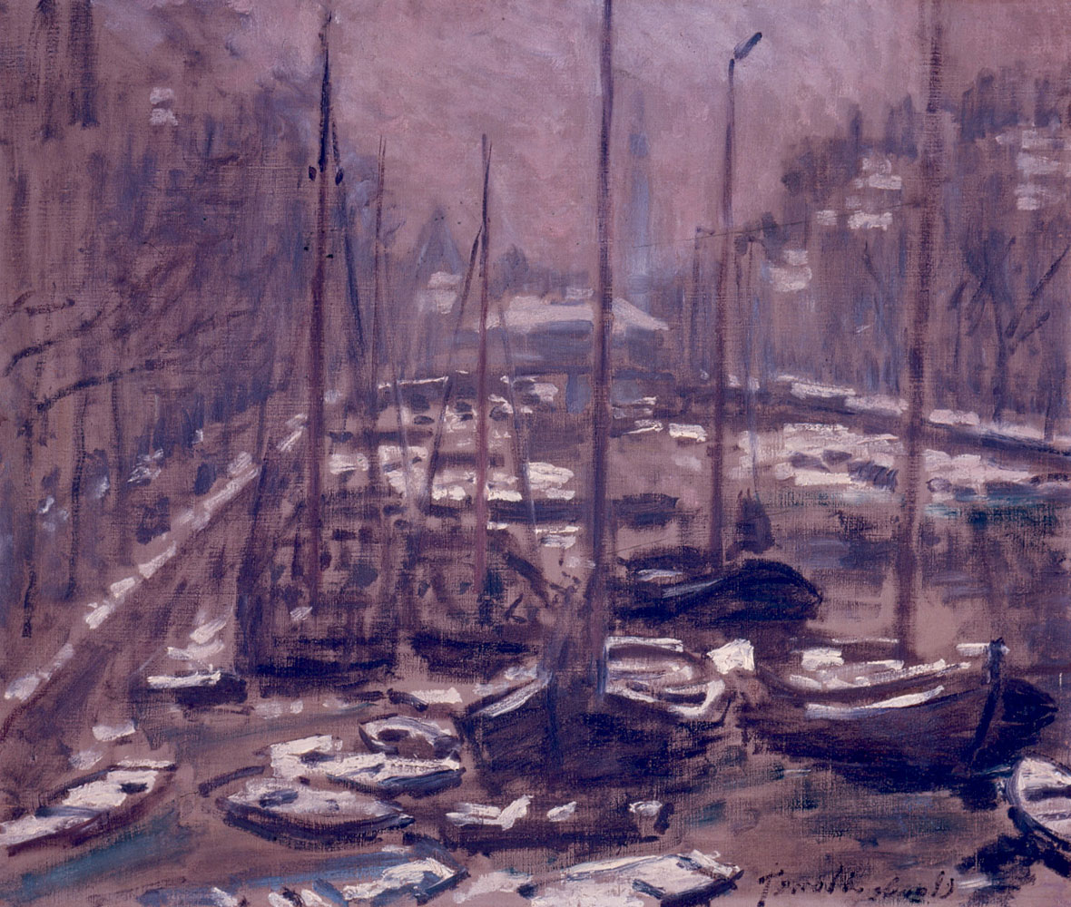 El Geldersekade de Ámsterdam en invierno (Le Geldersekade à Amsterdam,  l'hiver) | La Red Cultural del Banco de la República