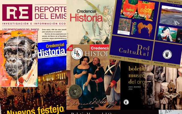 Portadas de las publicaciones periódicas del Banco de la República