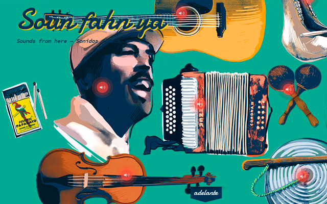 Ilustración del especial multimedia Sonidos de acá