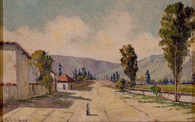 Paisaje. Luis Nuñez Borda. Pintura - Óleo sobre tela - 21 x 26 cm.