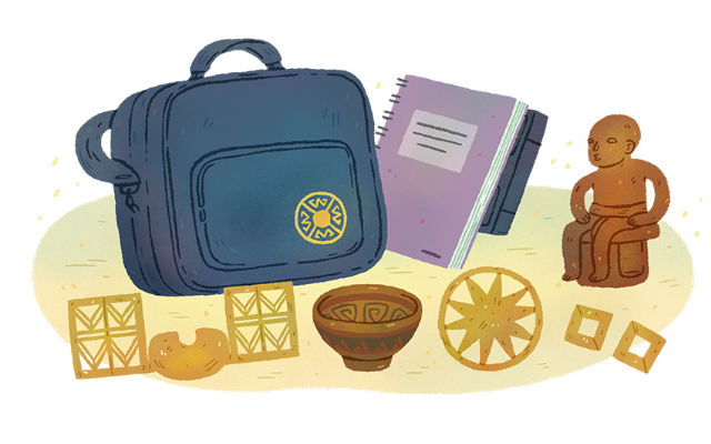 Ilustración de la maleta didáctica del Museo del Oro