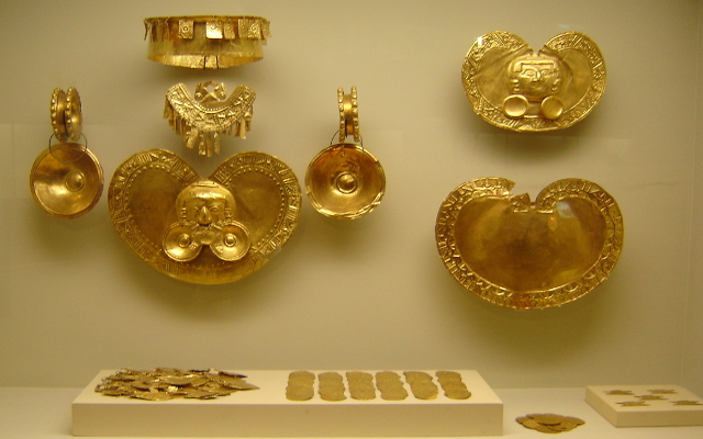 Piezas de orfebrería Museo del Oro Calima