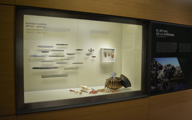 Sala del museo del Oro Tairona