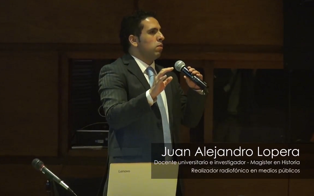 Inicio de la presentación de Juan Alejandro Lopera